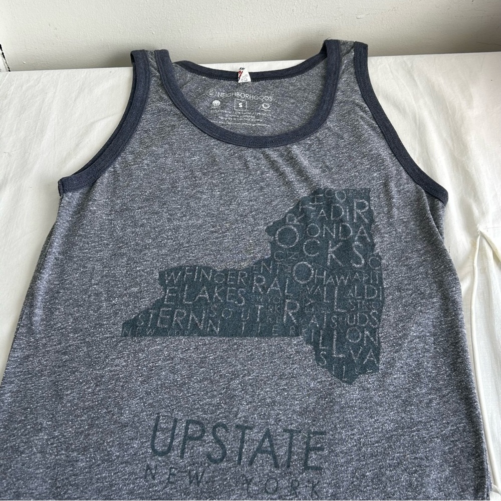Adirondacks Upstate New York Map Tank Top Tee T-shirt